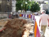 VIDEO. Poitiers : Découverte des traces de circulation d'une rue romaine