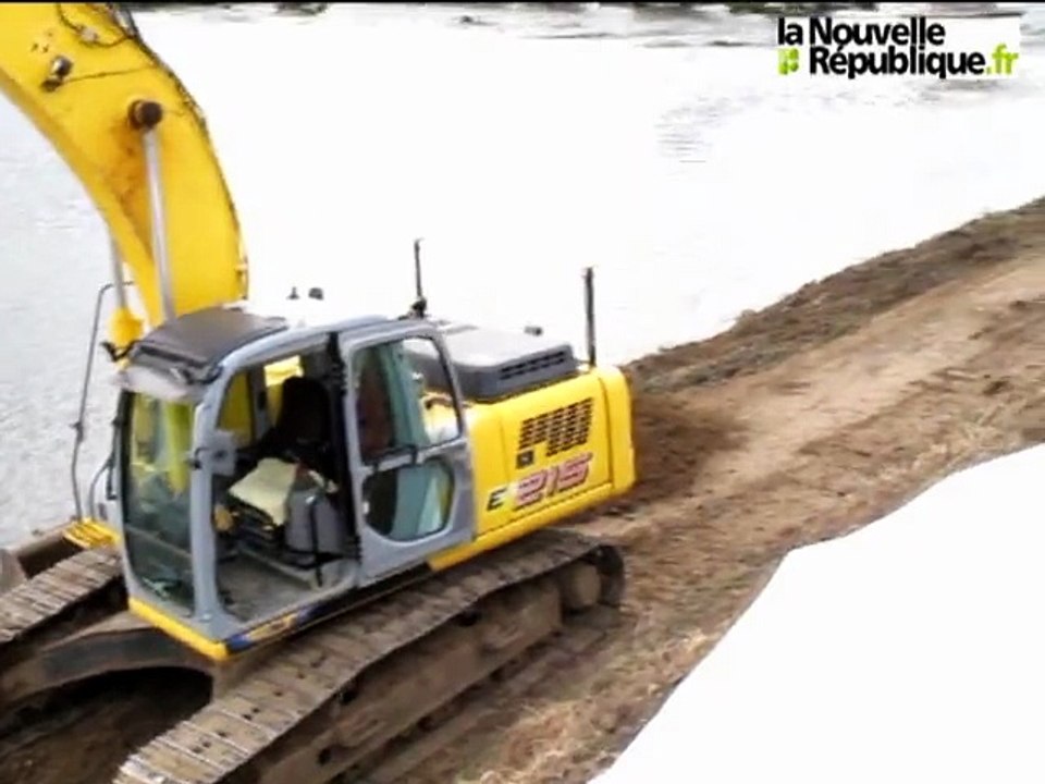 VIDEO. La digue Nord d'Amboise en travaux