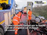 VIDEO. Accident sur l'A20 : deux camions se percutent à Saint-Maur (Indre)