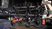VIDEO.  Poitiers : pose de la première travée du viaduc des Rocs