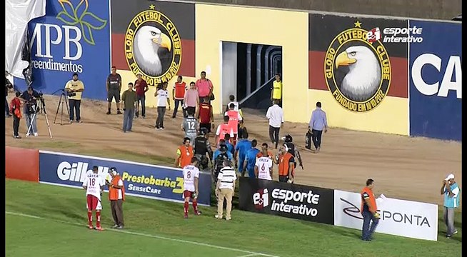 Fábio Silva, meia do Globo, analisa empate sem gols com o CRB, pela Copa do Nordeste