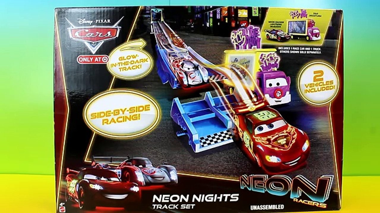 Disney Pixar Cars Neon Nights Track Set with Neon Racer Lightning McQueen! Just4fun290