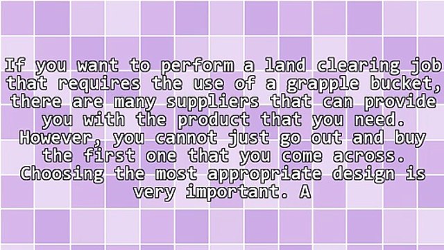 Considerations When Buying A Grapple Bucket