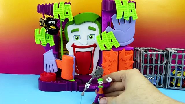 Disney Pixar Cars Robin car McQueen Bat car Mater Batman save Sally from Imaginext Magical Joker