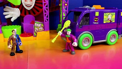 Download Video: Imaginext Joker and Bane take Batman cape from Robin Batcave Dc Superhero toy