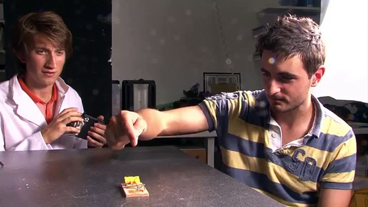 Mouse Trap Finger Challenge - The Slow Mo Guys