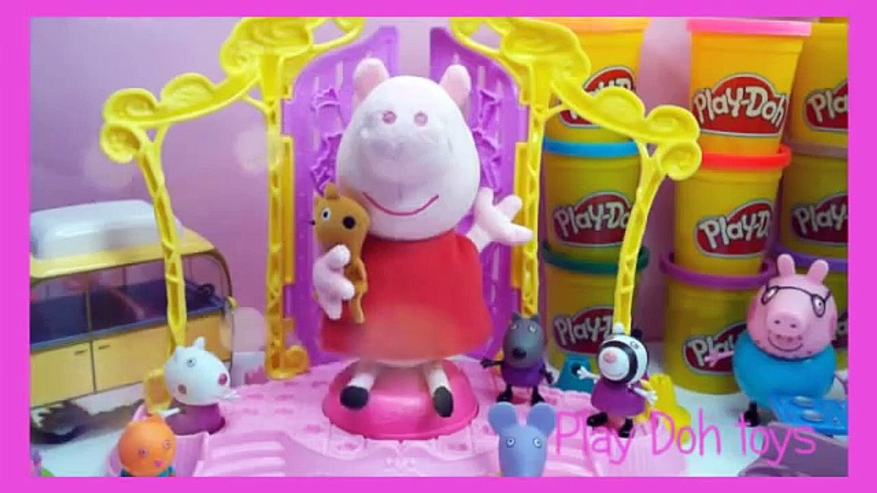 how to make play doh peppa pig kinder surprise eggs with peppa toy