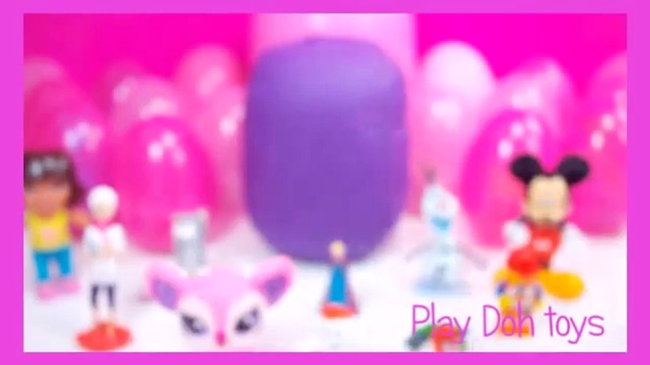 mickey mouse surprise eggs play doh lps frozen peppa pig toy story mlp egg barbie