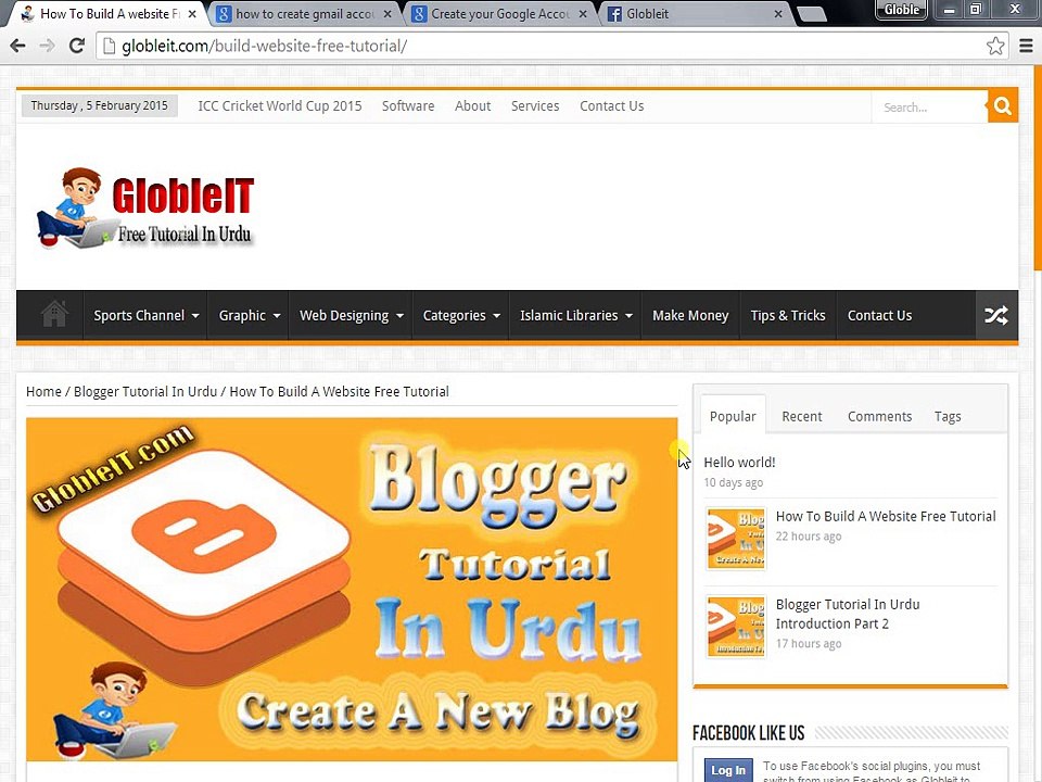 How To Create Gmail Account Tutorial in Urdu 2015