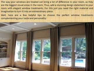 Choose the Right Designer Window Treatments for Your Home