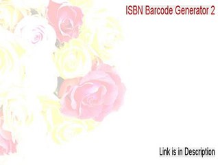 ISBN Barcode Generator 2 Crack (Instant Download 2015)