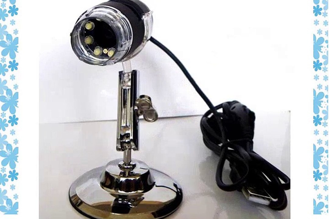 Generic Portable 5MP 50X-500X Magnification 8-LED USB Digital Microscope Endoscope with Stand