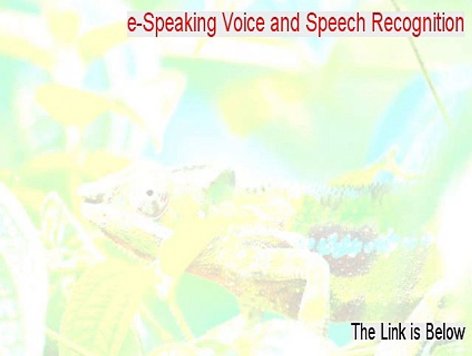 e-Speaking Voice and Speech Recognition Keygen (Legit Download)