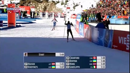 Biathlon, poursuite F, Antholz, 24 janvier 2015 (belle remontée de Marie Dorin)