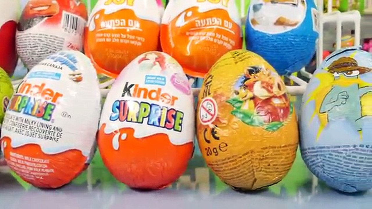 Kinder Surprise Eggs Opening Scooby Doo Disney Cars Planes Kinder Joy Egg Toys DCTC Videos