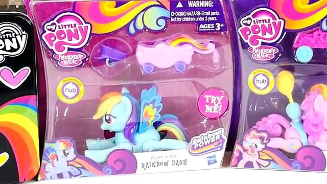 My Little Pony Zoom 'n Go Play Doh Rainbow Power Squishy Pops Pinkie Pie Rainbow Dash MLP Toys DCTC