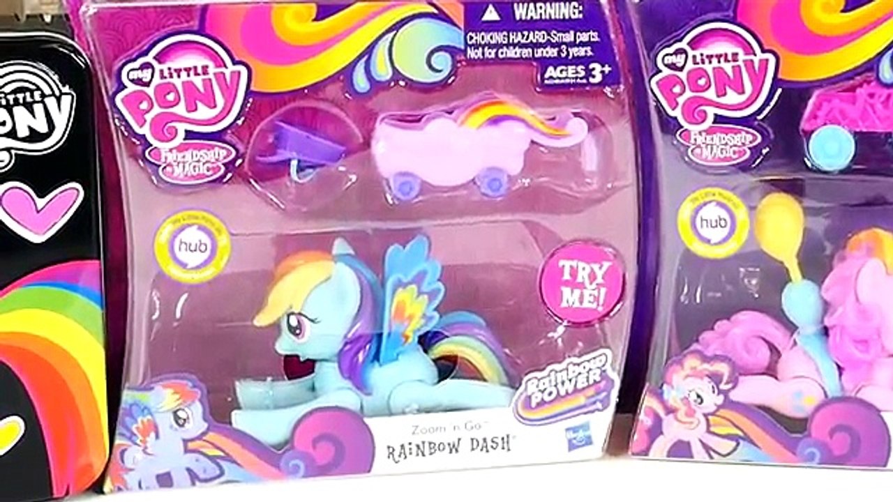My Little Pony Zoom 'n Go Play Doh Rainbow Power Squishy Pops Pinkie Pie Rainbow Dash MLP Toys DCTC