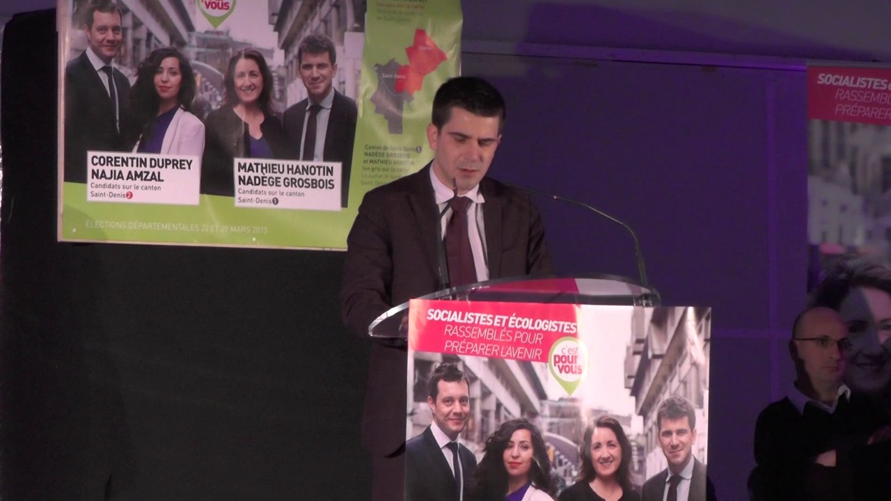 Mathieu Hanotin 1ère partie - réunion publique de Saint-Denis