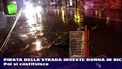 Download Video: Pirata della strada investe una donna in bicicletta a Rimini, poi si 'costituisce'