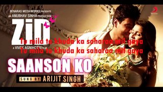 Sanson Ko By Arijit Singh I ZID 2014 I Lyrics Full Video Song - Video Dailymotion