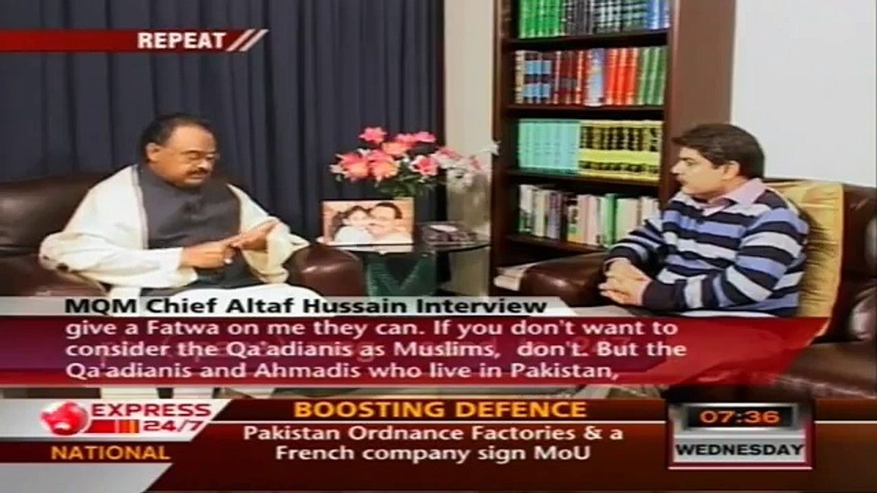 Altaf Hussain expressing his views on Ahmadis - Point Blank with Luqman