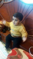 baby dancing and so excited while listning ~ bera dushman bnaa phirta hai jo bachon se larta hai~