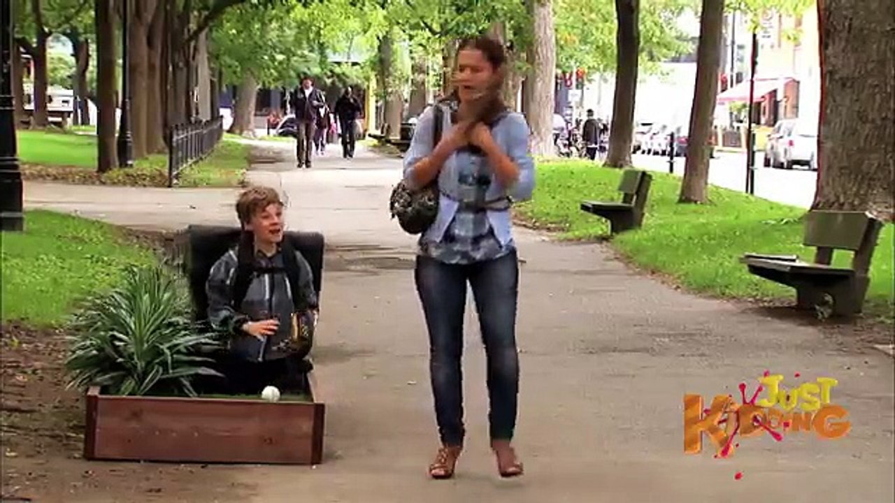 KID HIDING IN GRASS PRANK - Just Kidding