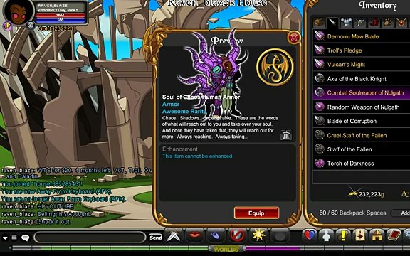 AQW Adventure Quest Worlds Want to sell 4 month AWESOME Account(1)