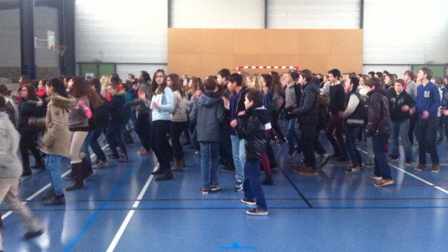 Flash mob des élèves du collège Saint-François de Sales