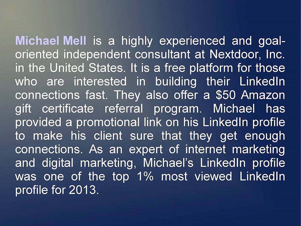 Michael Mell Is Actively Involved With Volunteering Social Concerns