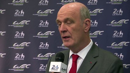 Dr Ullrich (Audi) at the ACO press conference in Paris