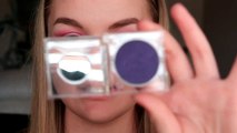 Purple Glold and Winged Eyeliner Eye Makeup Look !