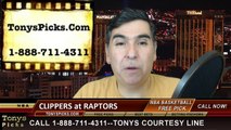 Toronto Raptors vs. LA Clippers Free Pick Prediction NBA Pro Basketball Odds Preview 2-6-2015
