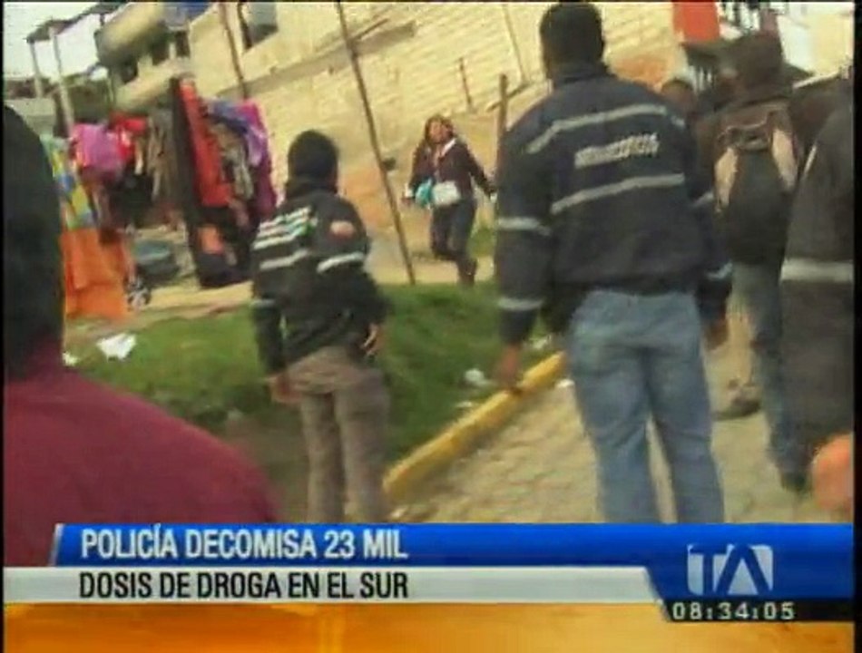 Policía decomisa 23 mil dosis de droga en el Sur de Quito