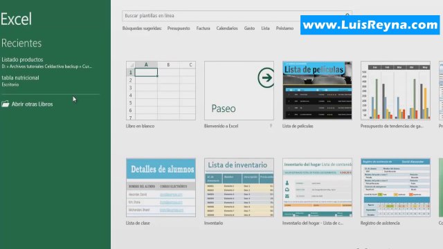 1.Curso básico de Excel El Menu de Inicio (Clase 1 de 25)
