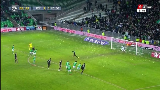 Yoann Touzghar 2-2 Penalty Kick - Saint Etienne - Lens 06.02.2015 HD
