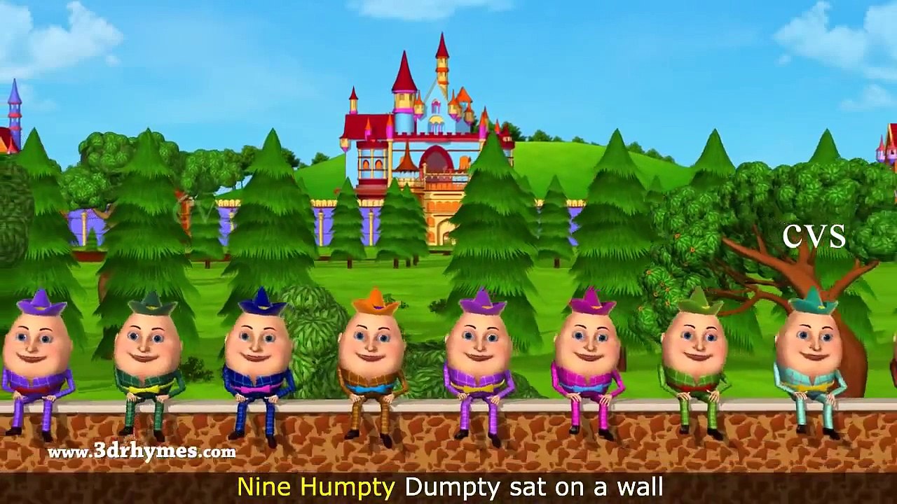 Humpty Dumpty Nursery Rhyme 3D Animation English Rhymes for children ...