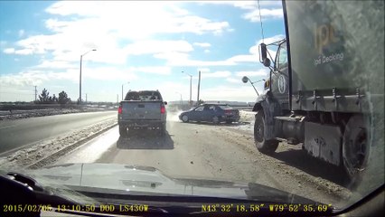 Dumb driver with Honda is a lucky guy!