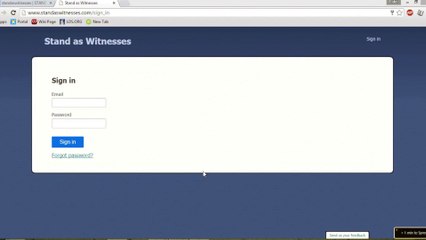 How to log onto Stand as Witnesses