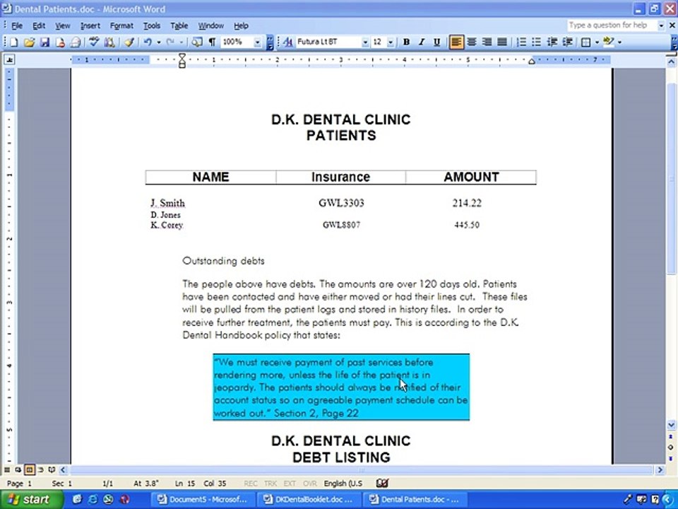 Ms Word 2003 Training- Lists (Part 30)