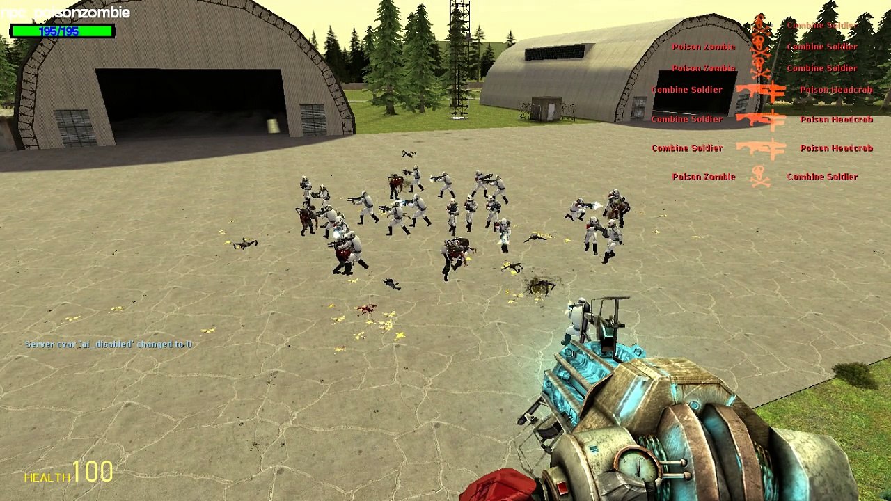 Garry's Mod Poison Zombie vs Combine Elite