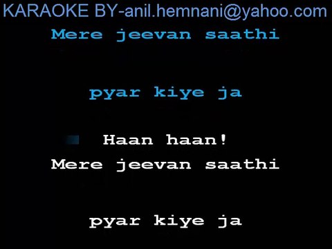 Mere Jeevan Saathi Karaoke With Female Vocal-Ek Duje Ke Liye