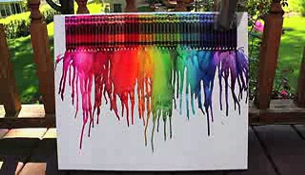 Crayon Melting & Splatter Paint.
