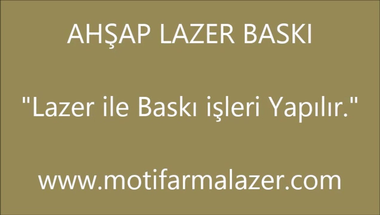Ahşap Lazer Baskı | Motif Lazer