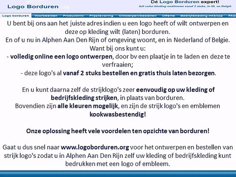 Logo op kleding borduren in Alphen Aan Den Rijn