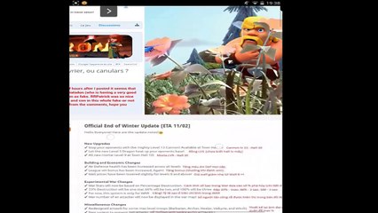 [CLASH OF CLANS] FUITE - MAJ - 11/02 !