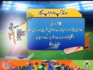 Warm Up Matches world cup 2015