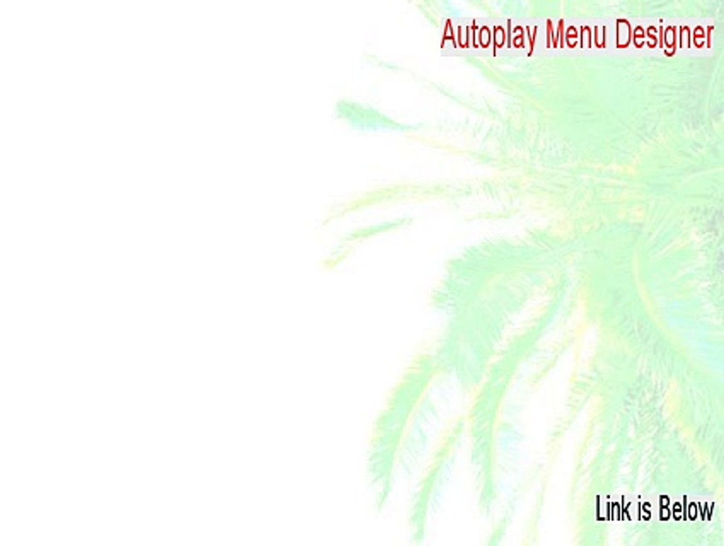 Autoplay Menu Designer 5 Crack