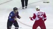 Crazy Hockey fight : Jonathan Ericsson vs Nathan MacKinnon Feb 5, 2015