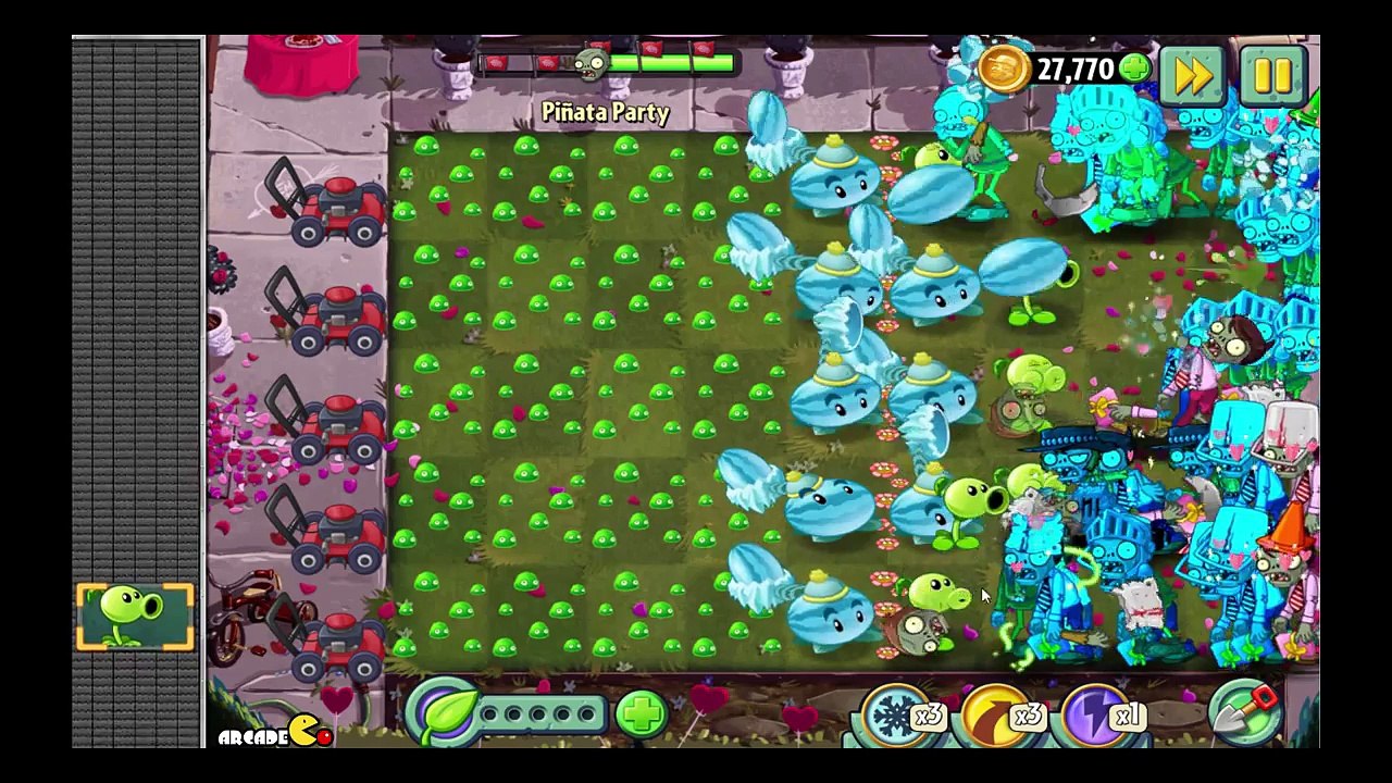 Plants vs Zombies 2  Bull Rider Zombies Valenbrainz Pinata Party 2 10!